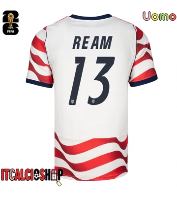 Stati Uniti Tim Ream #13 Prima Maglia Mondiali 2026 Manica Corta